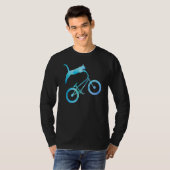 BMX Stunt Berg Fiets Vuil Fiets Grappige Kat T-shirt (Voorkant volledig)