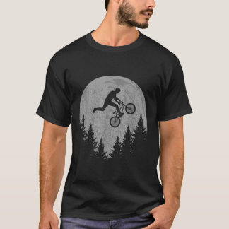 Bmx stunt dirt bike maan freestyle rijder cadeau t-shirt
