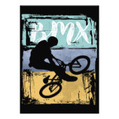 BMX-T-shirt -  Retro BMX Bike Rider Foto Afdruk (Voorkant)