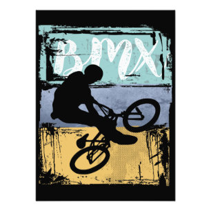 BMX-T-shirt -  Retro BMX Bike Rider Foto Afdruk