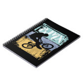 BMX-T-shirt - Retro BMX Bike Rider Notitieboek (Linkerzijde)