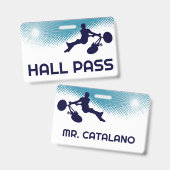 BMX Teacher Hall Pass Badge (Voor- en achterkant)