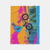 BMX Trickster - BMX Trick Bike Fleece Deken (Voorkant)