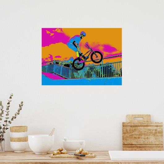 BMX Trickster - BMX Trick Bike Poster (Keuken)