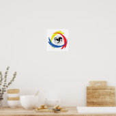 BMX Tricolor Emblem Poster (Keuken)