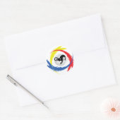 BMX Tricolor Emblem Ronde Sticker (Envelop)