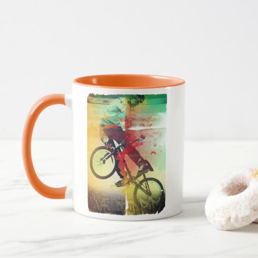 BMX trucfietsenrijder Mok (Met donut)