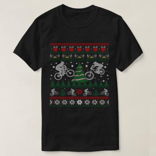 BMX Ugly Kerstmis Shirt Freestyle Bike Racing (Design voorkant)