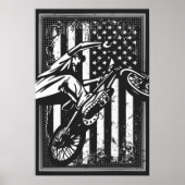 Bmx Usa - Amerikaanse vlag - Bmx Poster (Voorkant)