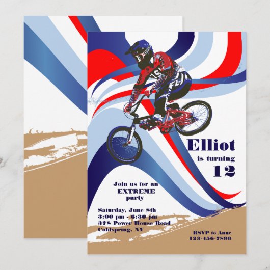 BMX USA Invitation Kaart (Voorkant / Achterkant)