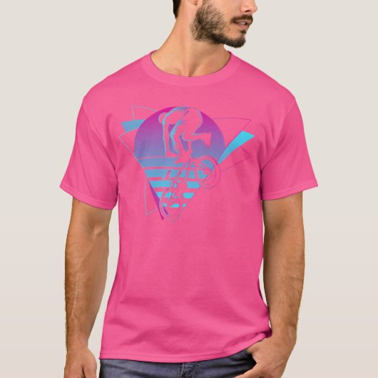 BMX Vaporwave BMX Fietsmachine T-shirt (Voorkant)
