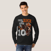 BMX Verjaardag 10e Biker Gift 10 Jaar Oud Vuil Bik T-shirt (Voorkant volledig)