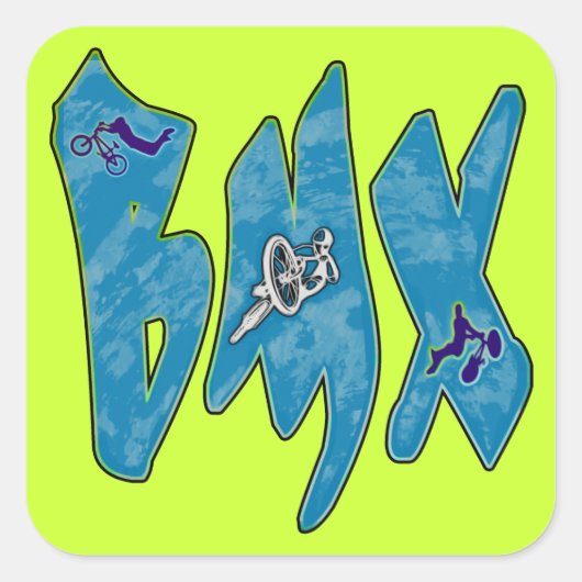 BMX VIERKANTE STICKER (Voorkant)