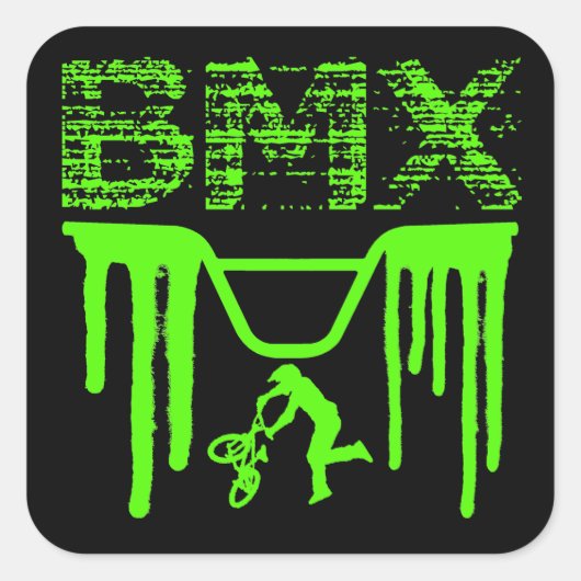 BMX VIERKANTE STICKER (Voorkant)