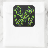 BMX VIERKANTE STICKER (Tas)