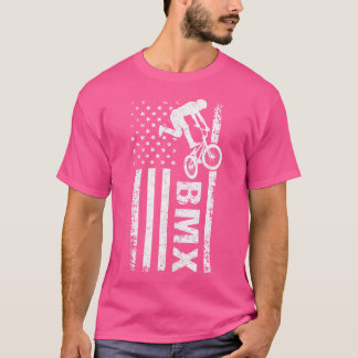 Bmx vlag Amerikaanse vlag Fan Bike Biking T-shirt
