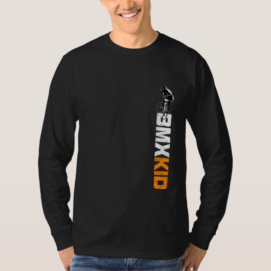 BMX voor kinderen van alle leeftijden met een spec T-shirt (Voorkant)