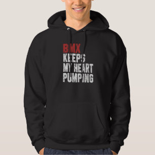 BMX voor mannen vrouwen BMX Houdt mijn hart pompen Hoodie
