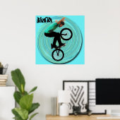 BMX Vortex, Copyright Karen J Williams Poster (Thuiskantoor)