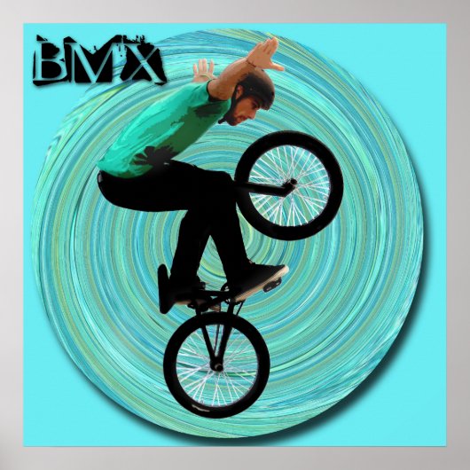 BMX Vortex, Copyright Karen J Williams Poster (Voorkant)