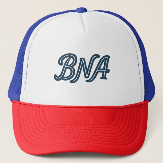 BNA Nashville Airport Code Script Ontwerp – Retro Trucker Pet (Voorkant)
