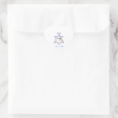 B'nai mitzvah heart sticker (Tas)