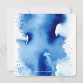 B'NAI MITZVAH INVITE met de hand geletterde blauwe Kaart (Achterkant)