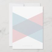 B'NAI MITZVAH moderne minimale script blauwe roze Kaart (Achterkant)