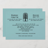 B'nai Mitzvah Novitie Twins Arch Tree of Life Kaart (Voorkant / Achterkant)