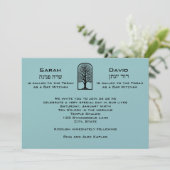 B'nai Mitzvah Novitie Twins Arch Tree of Life Kaart (Staand voorkant)