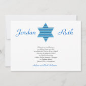 B'Nai Mitzvah Uitnodiging Joodse ster David Twins (Voorkant)