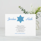 B'Nai Mitzvah Uitnodiging Joodse ster David Twins (Staand voorkant)