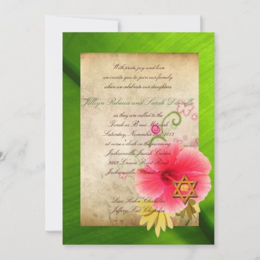 B'nai Mitzvah voor Lisa (optie 2) Kaart (Voorkant)