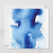 B'NAI MITZVAH waterverf met letters blauw en roze Kaart (Achterkant)