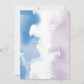 B'NEI MITZVAH handgeschreven blauw & paarse waterv Kaart (Achterkant)