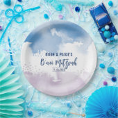 B'NEI MITZVAH SEAL paarse waterverf Papieren Bordje (Feest)