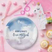 B'NEI MITZVAH SEAL paarse waterverf Papieren Bordje (Feest)