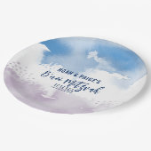 B'NEI MITZVAH SEAL paarse waterverf Papieren Bordje (Gekanteld)