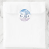 B'NEI MITZVAH SEAL paarse waterverf Ronde Sticker (Tas)
