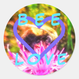 BNEW BEE LOVE kleine ronde sticker