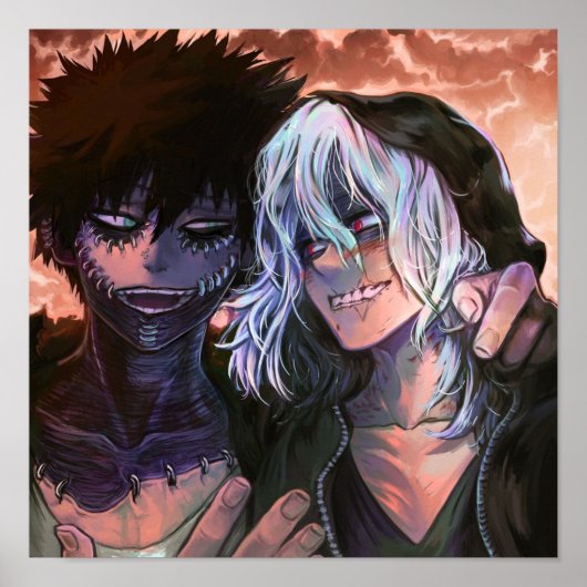 BNHA Fooling over Dabi x Shigaraki fluff Poster (Voorkant)