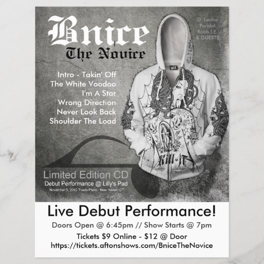 Bnice Debut Flyers (Voorkant)