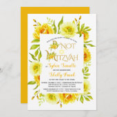 B'Not Mitzvah aanvraag 1 Uitnodiging (Voorkant / Achterkant)