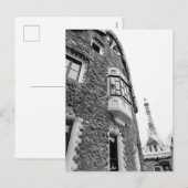 Bnw-gebouw in het park Güell in Barcelona Feestdagenkaart (Voorkant / Achterkant)