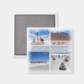 BO0023 Amerika, Zuid-Amerika, Bolivia, Koelkast Magneet (Voorkant / Achterkant)