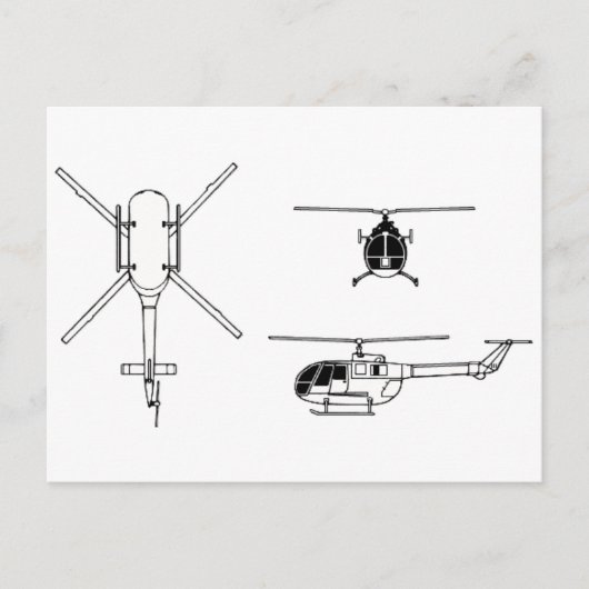 BO-105 BRIEFKAART (Voorkant)
