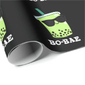 Bo-bae Funny Boba Tea Pun Dark BG Cadeaupapier (Rol Hoek)