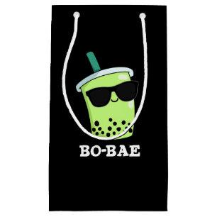 Bo-bae Funny Boba Tea Pun Dark BG Klein Cadeauzakje