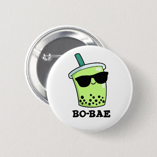 Bo-bae Grappige Boba Theepin Ronde Button 5,7 Cm (Voorkant /achterkant)