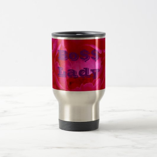 Bo$$ Dame, Reisbeker met Roze Bloem (Center)